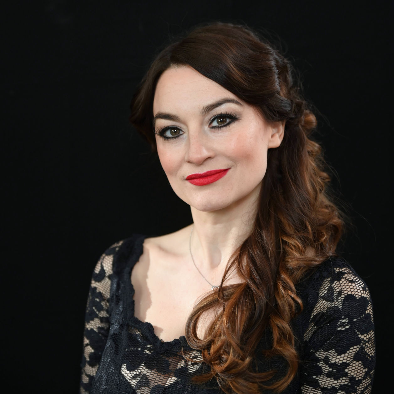 Female Actor headshot  with Black back ground 